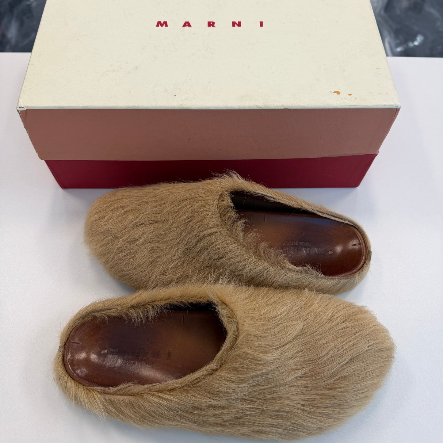 Marni Fussbet Sabot Mule Biege (USED)