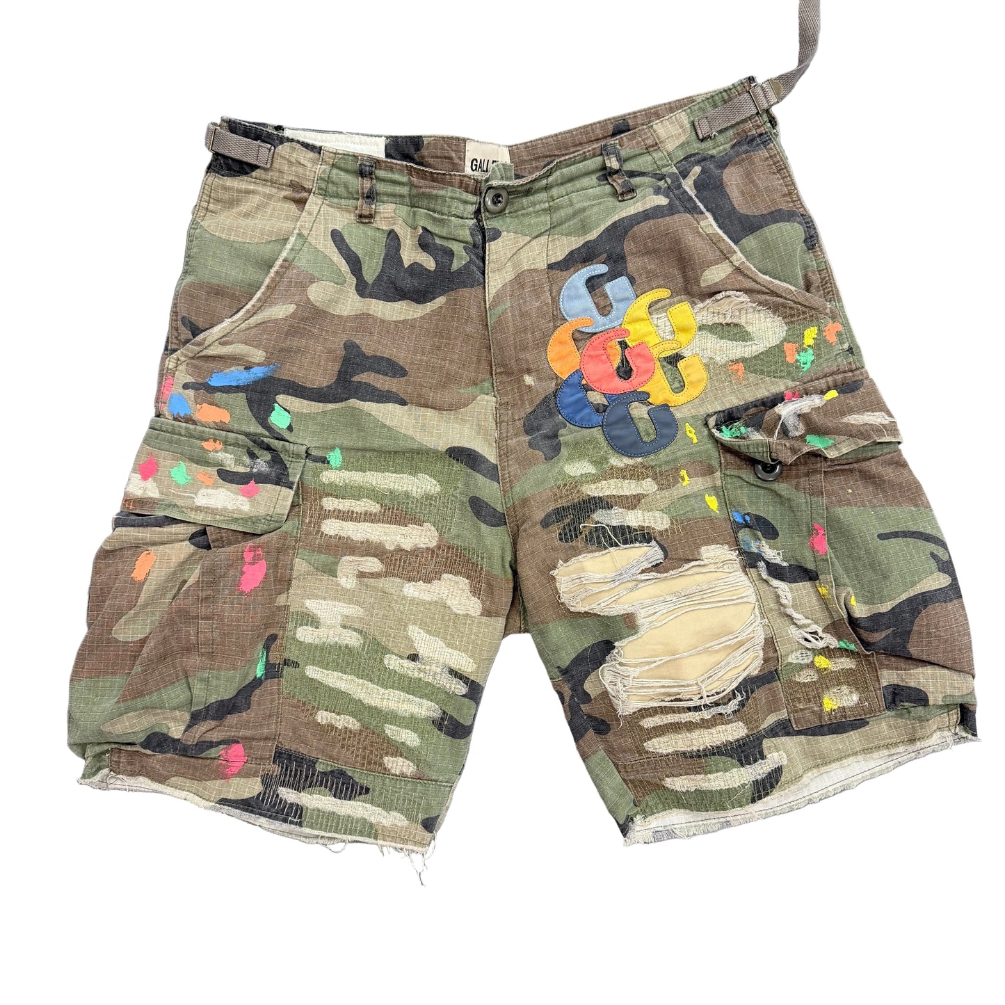 Gallery Dept. Camo Multi Color Patch Shorts