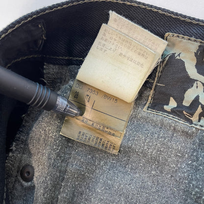 Rick Owens Black Waxed Detroit Jeans