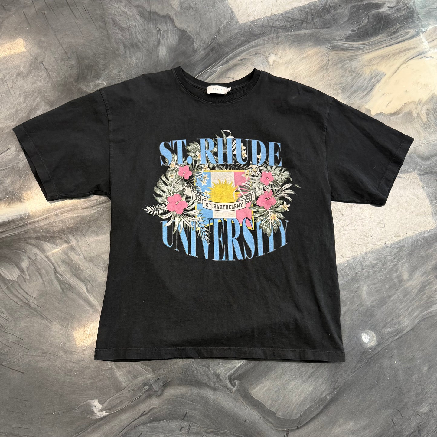 Rhude St. Rhude University Tee Black