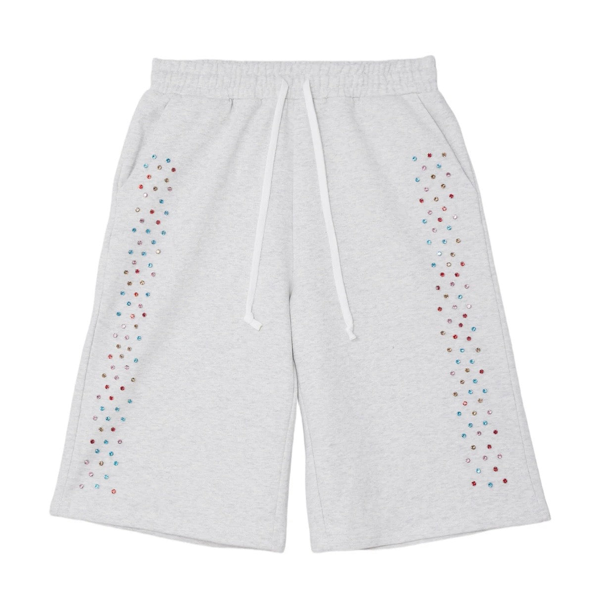 AZVA Crystal Cactus Sweat Shorts Grey
