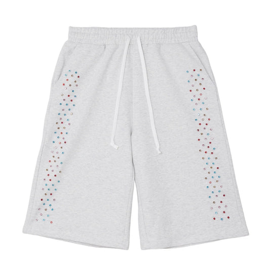 AZVA Crystal Cactus Sweat Shorts Grey