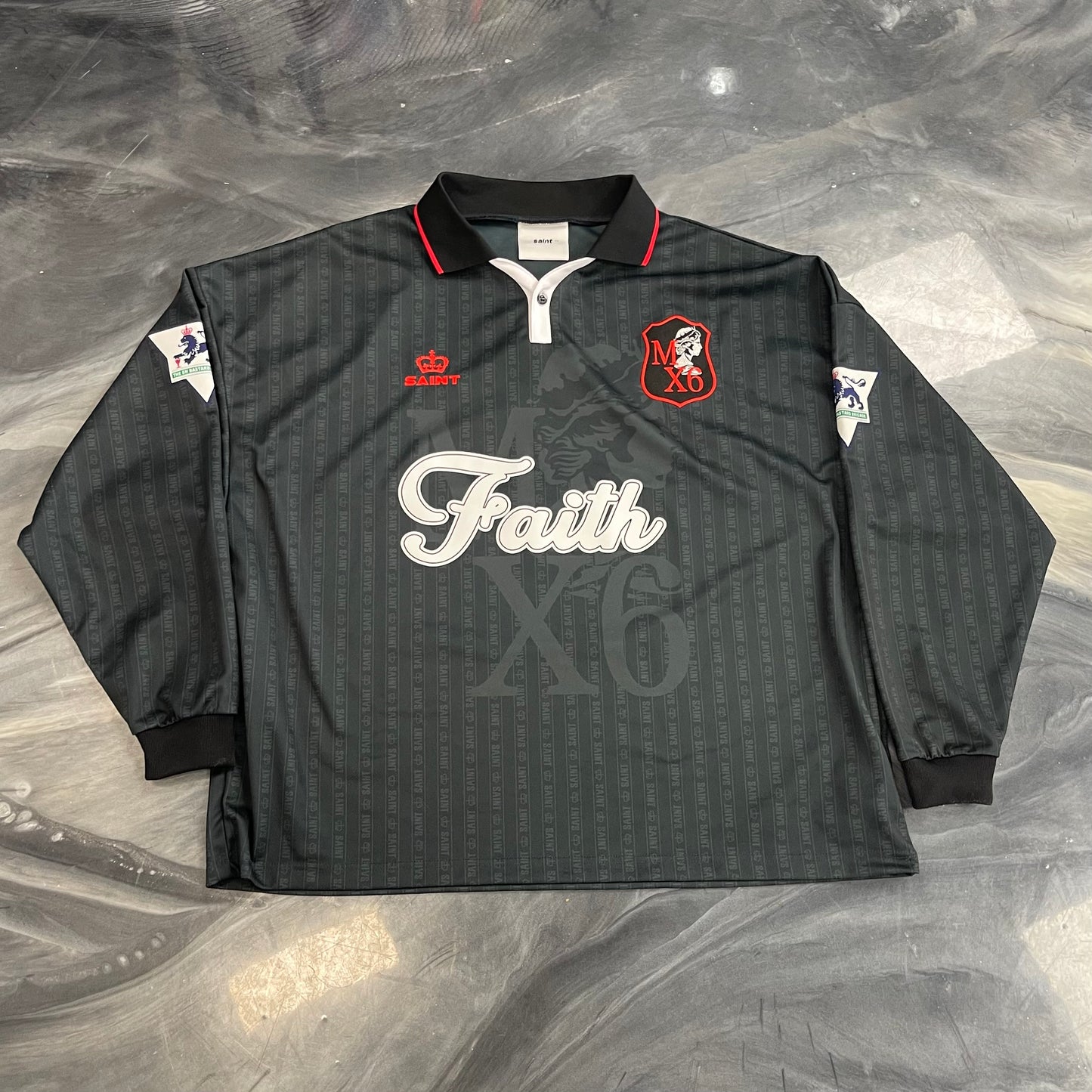 SAINT Mxxxxxx Faith Soccer Shirt Black