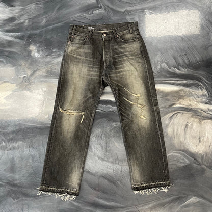Celine Men's Black Paradiso Destroyed Wesley Jeans