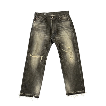 Celine Men's Black Paradiso Destroyed Wesley Jeans