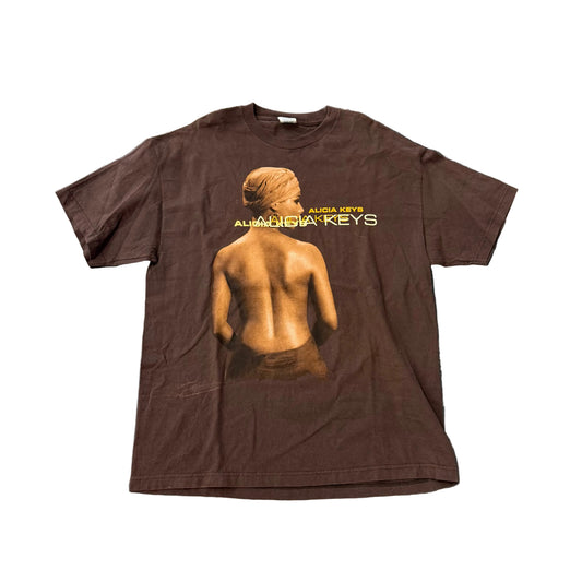 Alicia Keys Back Photo Tee Brown Vintage