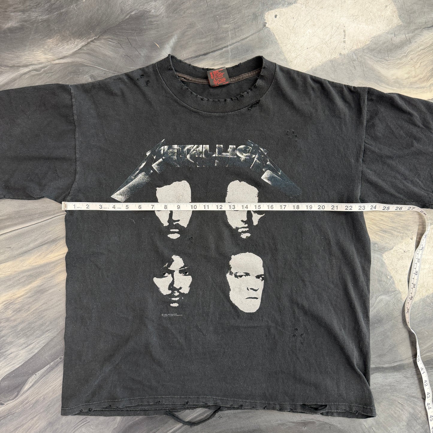 Vintage Metallica 1991 Faces Tour Tee Faded