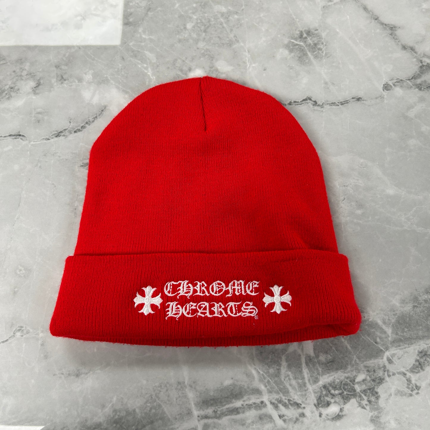 Chrome Hearts Logo Beanie Red