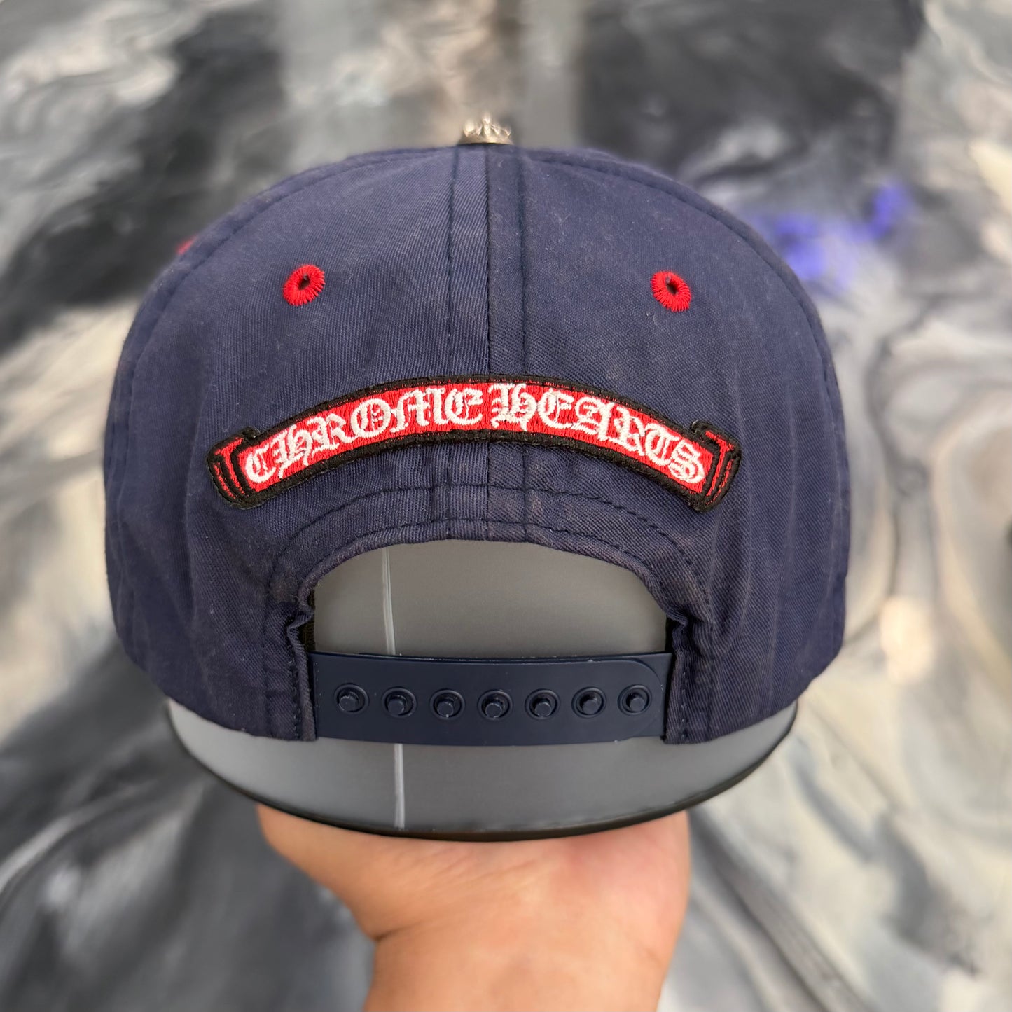 Chrome Hearts Gas Station Navy Trucker Hat