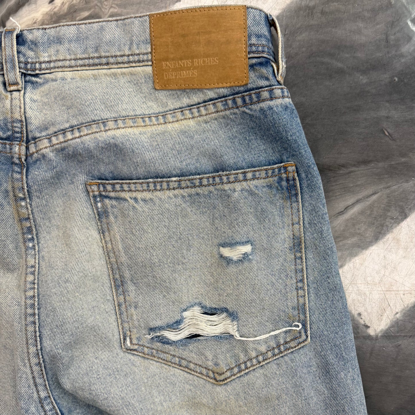 ERD Distressed Mud Washed Denim Jeans