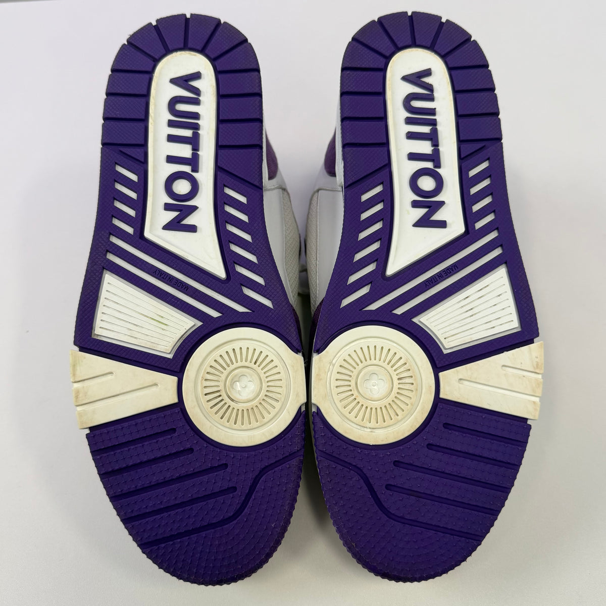 Louis Vuitton LV Trainer Monogram Strap White Purple (USED NO BOX)