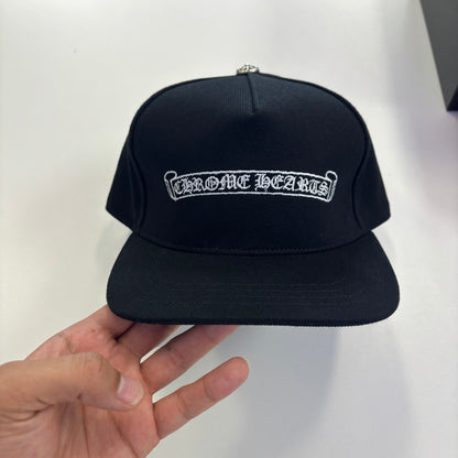 Chrome Hearts Scroll Label Black Baseball Hat