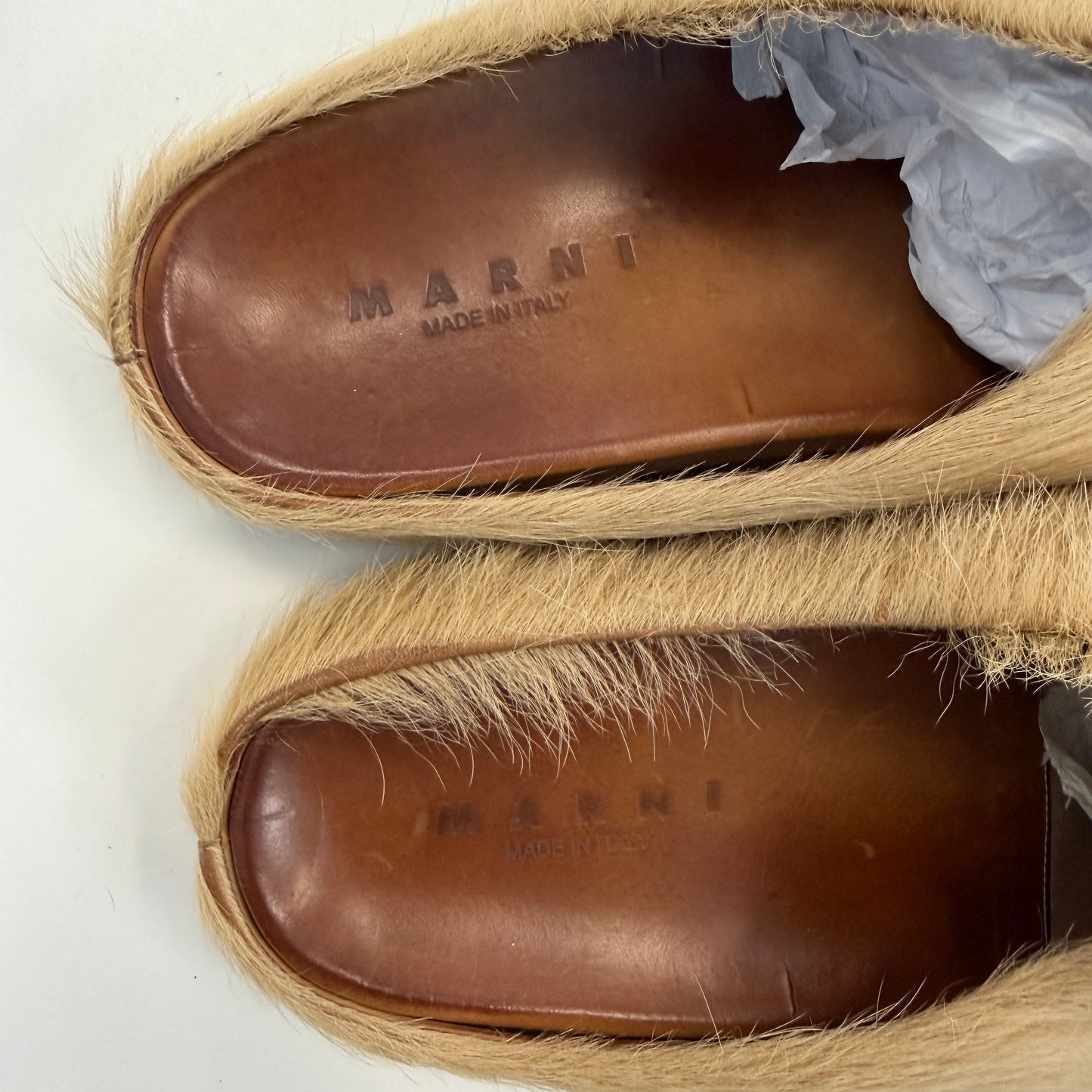 Marni Fussbet Sabot Mule Biege (USED NO BOX)