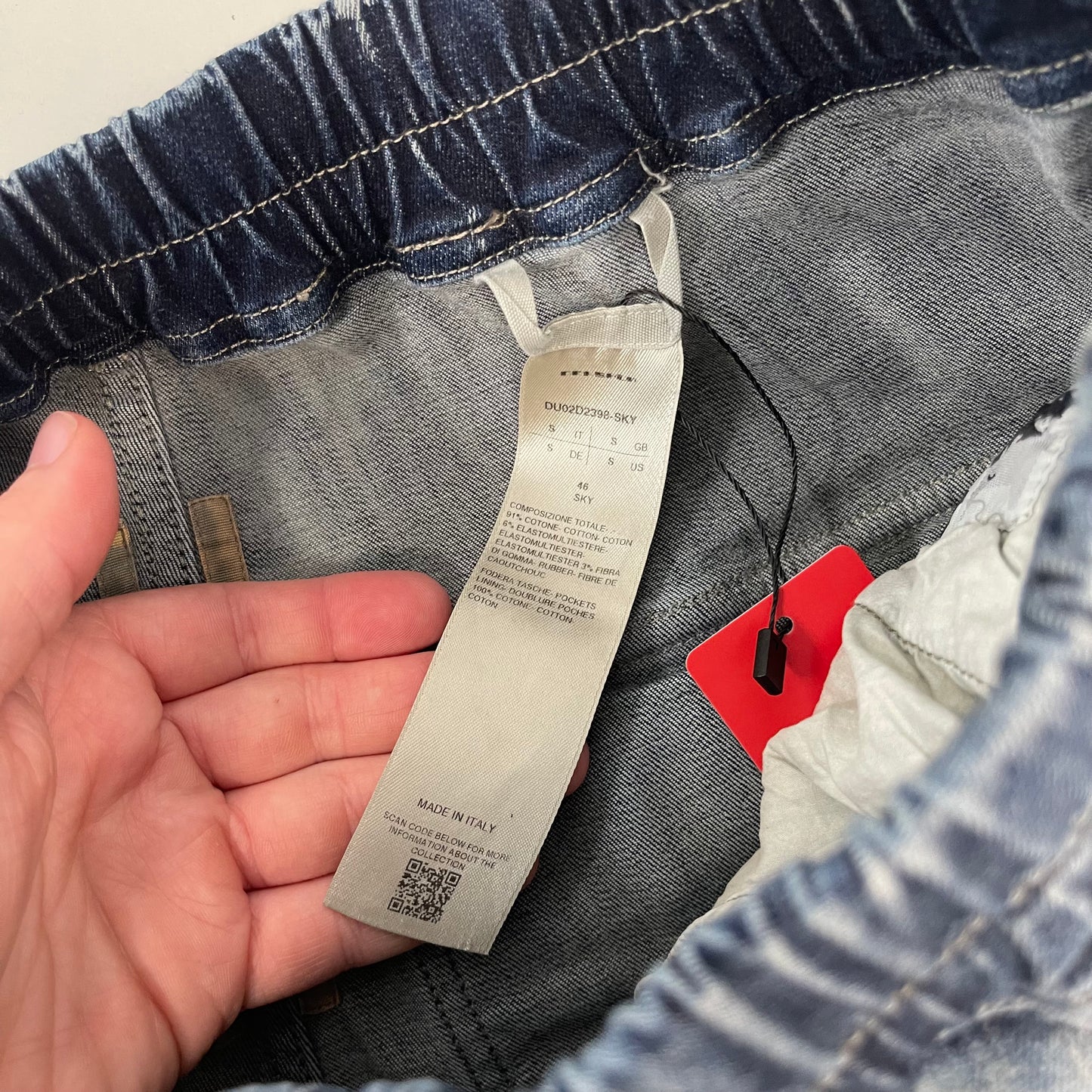 Rick Owen Sky Denim Cargo Bela