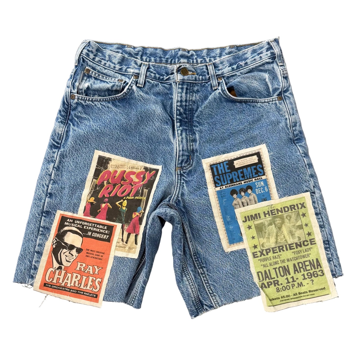 Geek Boyz Global Denim Patch Shorts
