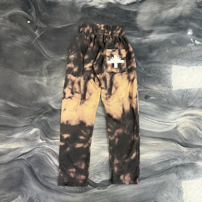 Vertabrae Bleach Tie Dye Sweatpants (Black Friday)