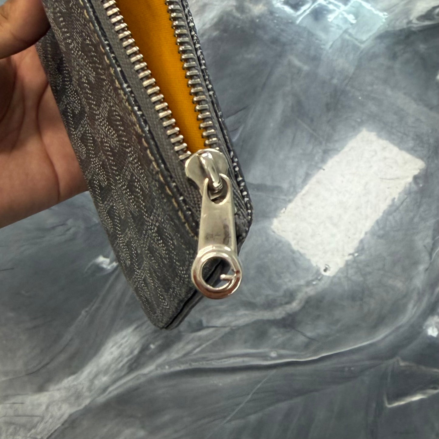 Goyard Senat MM Zip Pouch Gray