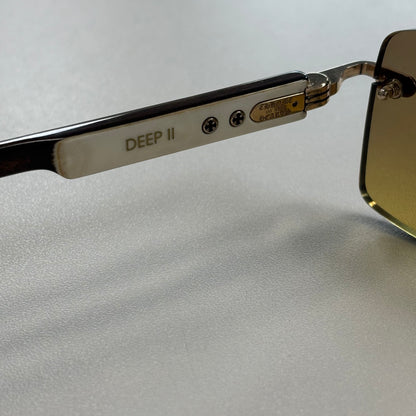 Chrome Hearts Deep II Sunglasses in White/Gold