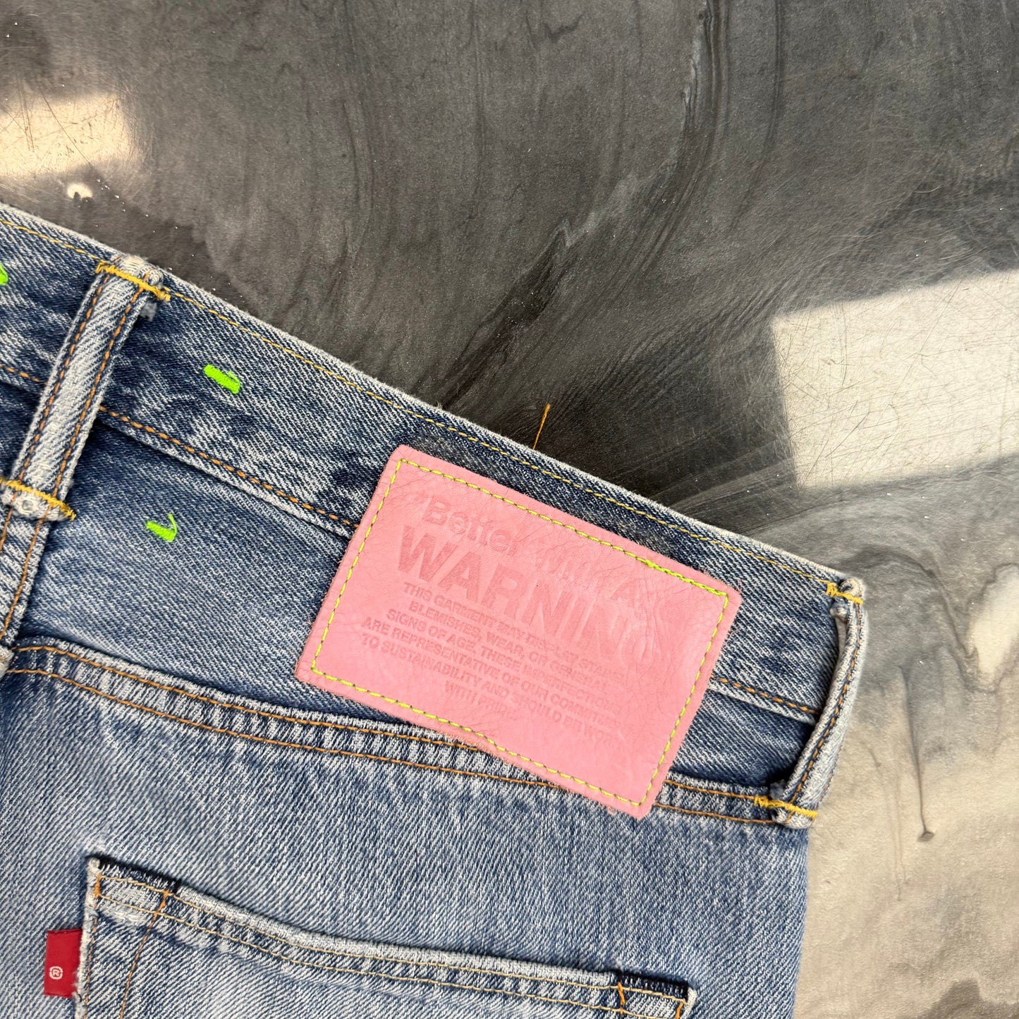 Better With Age Sham Hand-Beaded Double-Wide Jeans