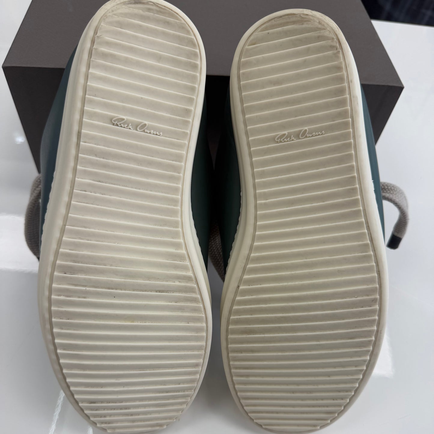 Rick Owens Hollywood Jumbo Laced Low sneakers Mouthwash Milk