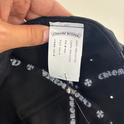 Chrome Hearts Fleur Black Baseball Hat