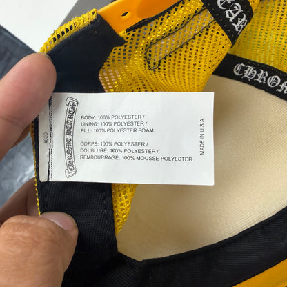 Chrome Hearts Eyechart Trucker Hat Yellow