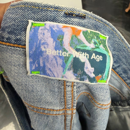 Better With Age Sham Hand-Beaded Double-Wide Jeans