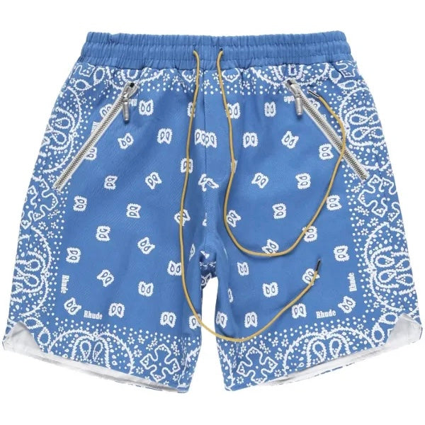 RHUDE Blue Paisley Shorts