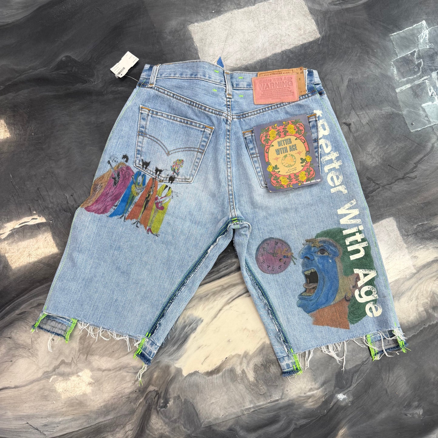 Better With Age Harrison Triple-Wide Denim Shorts