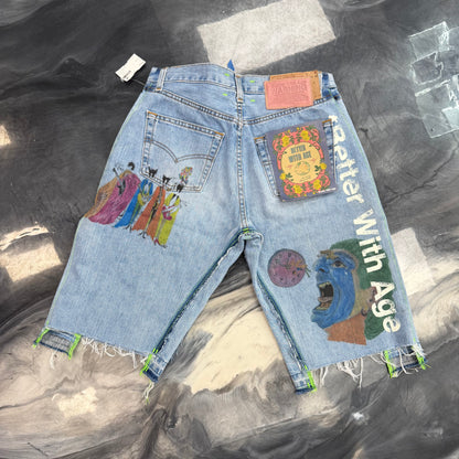 Better With Age Harrison Triple-Wide Denim Shorts