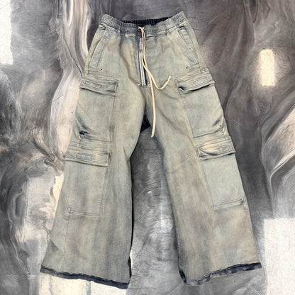 Rick Owen Sky Denim Cargo Bela