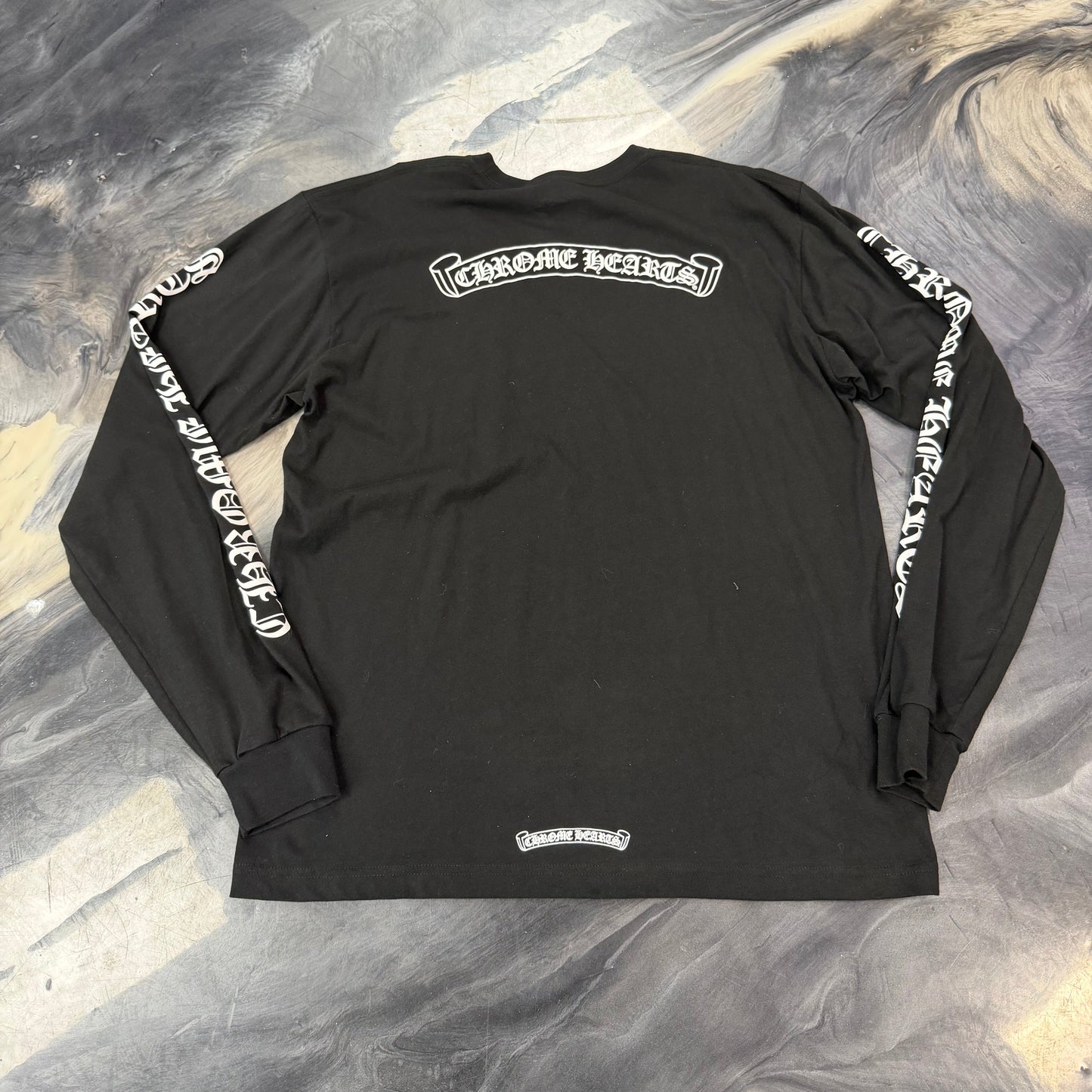 Chrome Hearts Scroll Logo Long sleeve tee
