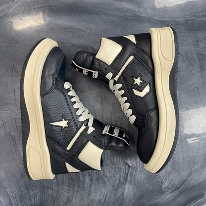 Rick Owens X Drkshdw  TURBOWPN Mid 'Black Cloud Cream' (USED)