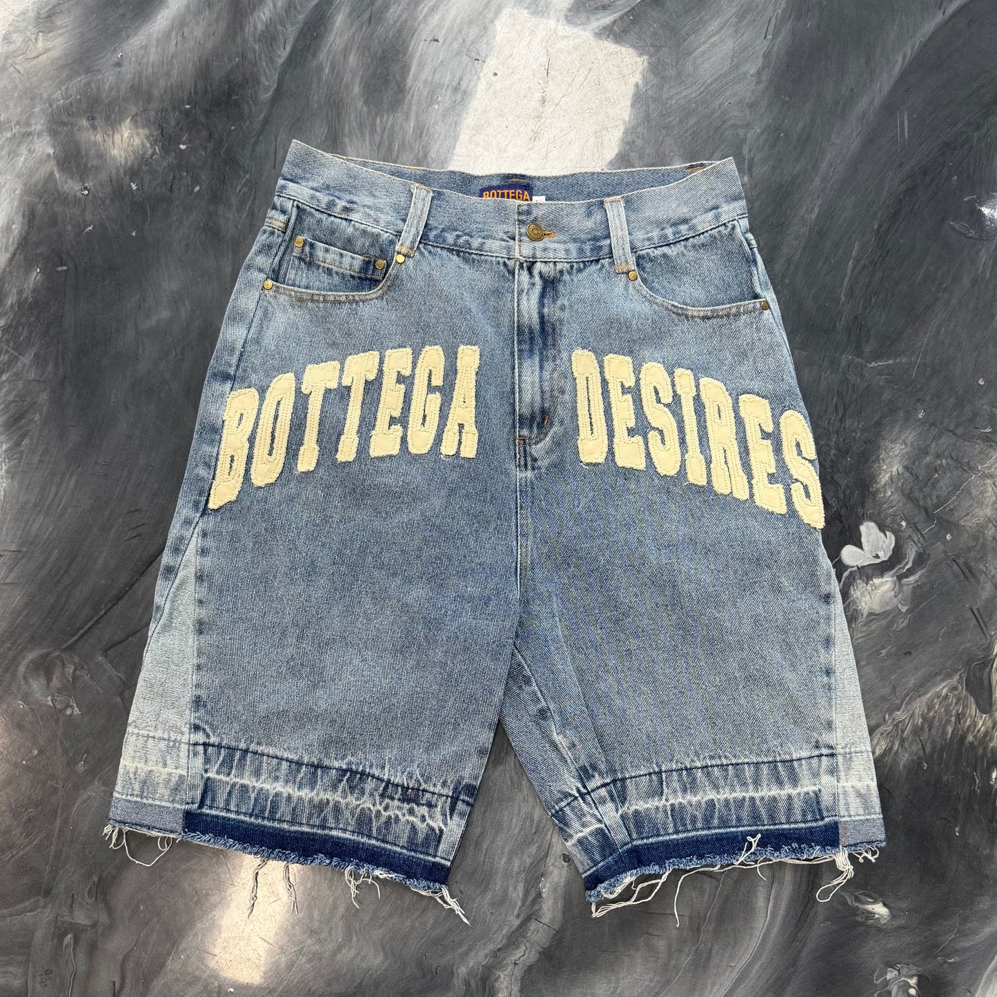 Bottega Desires Denim Shorts