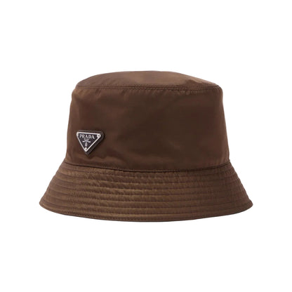 Prada Re-Nylon Logo Brown Bucket Hat