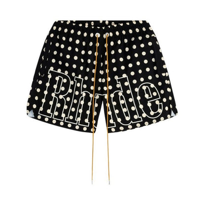 Rhude Logo Polka Dot Swim
Shorts Black/White