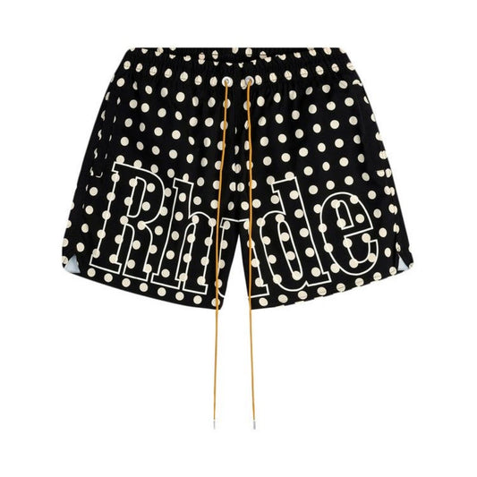 Rhude Logo Polka Dot Swim
Shorts Black/White