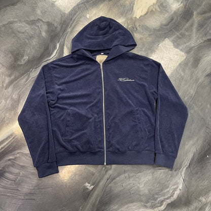 Basketcase Gallery Chandelier velour zip-up hoodie