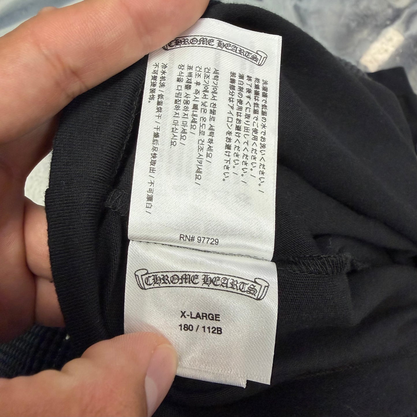 Chrome Hearts Scroll Logo Long sleeve tee