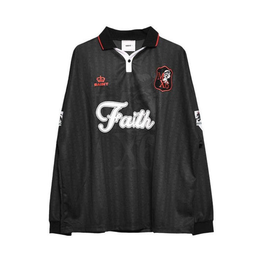 SAINT Mxxxxxx Faith Soccer Shirt Black