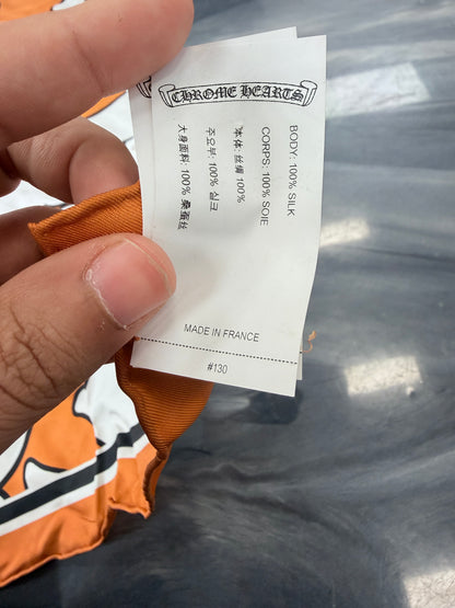 Chrome Hearts Cemetery Silk Scarf Orange