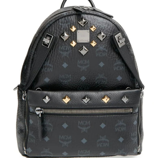 MCM Visetos Studded Dual Stark Backpack