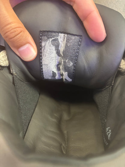 Rick Owens Sneakpeak Jumbo Lace Padded In Pelle Grigia
