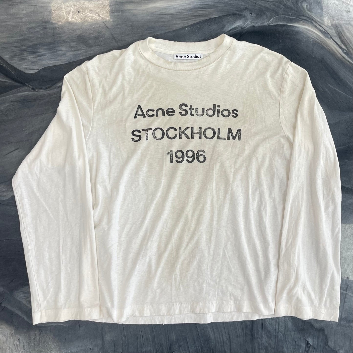 Acne Studios Logo 1996 Long Sleeve T-Shirt White