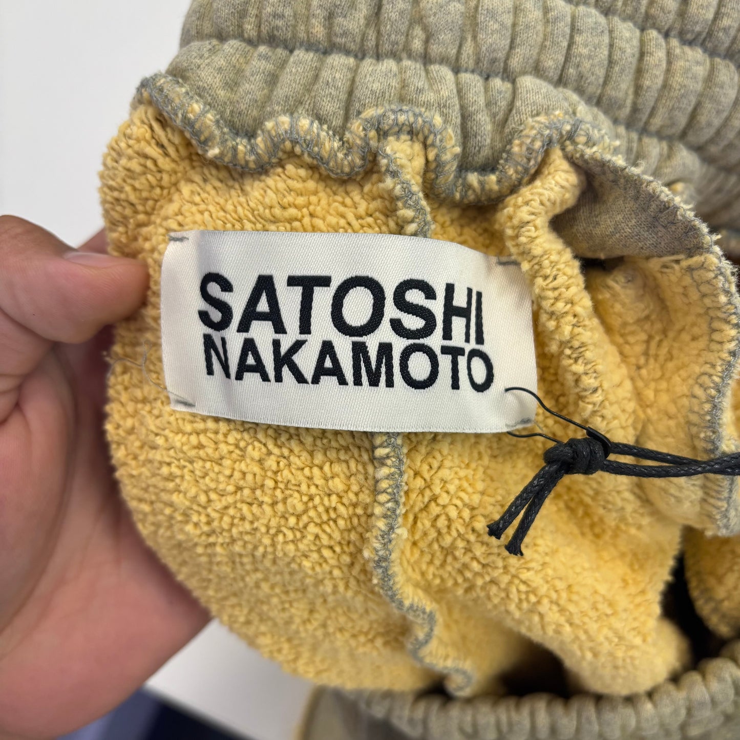 Satoshi Nakamoto Distressed Patchwork  Moto Shorts