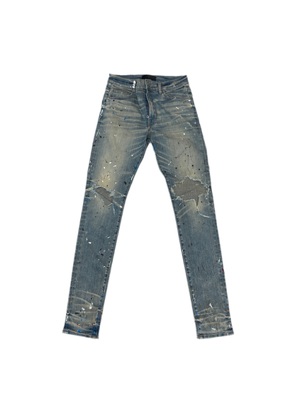 AMIRI MX1 Artist Paint Splatter Denim