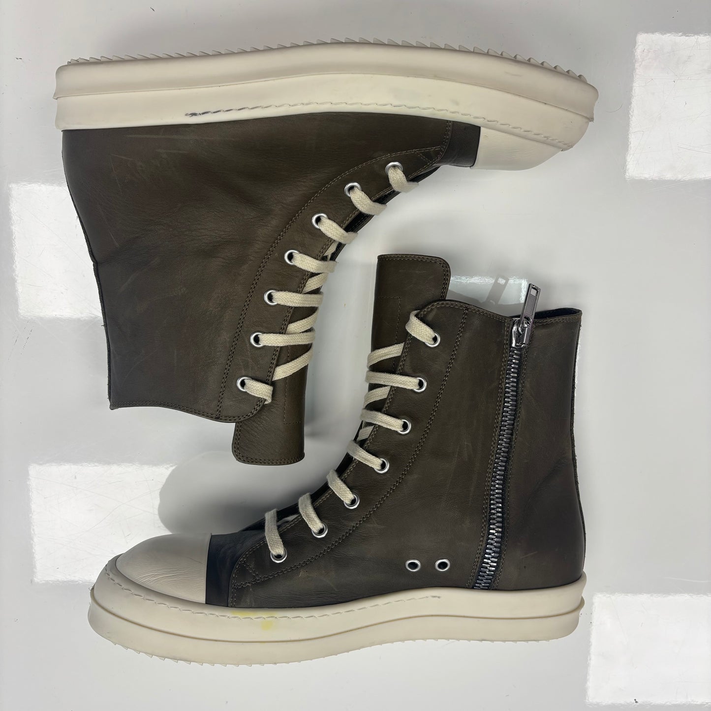 Rick Owens Ramone High Leather Brown (USED)