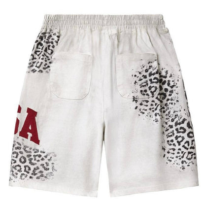 Vale Forever Cheetah Sweat Shorts Grey