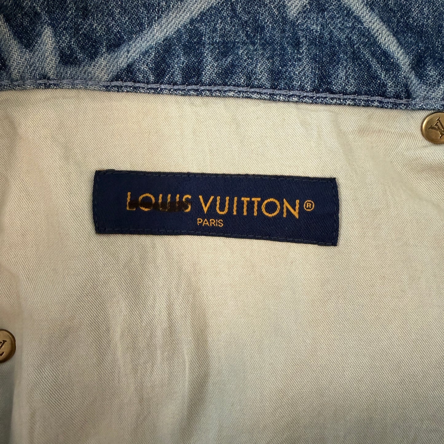 Louis Vuitton Monogram Printed Denim Shorts