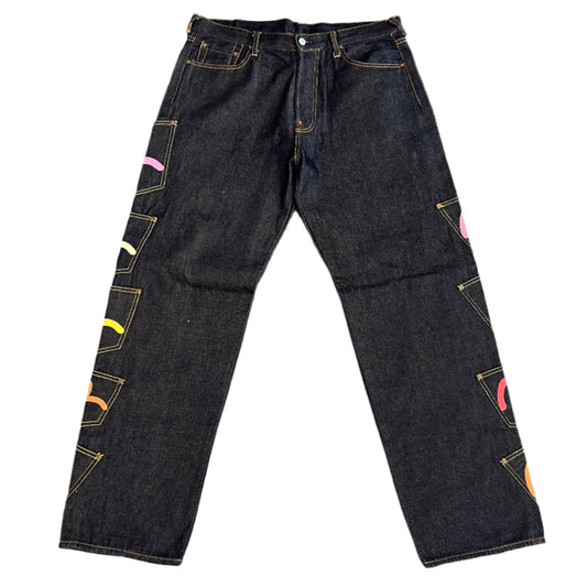 Evisu Multi Pocket Blue Denim Jeans